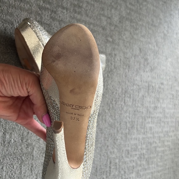 Eros Jimmy Choos- like new. 1/2 size too small for me - Picture 4 of 9